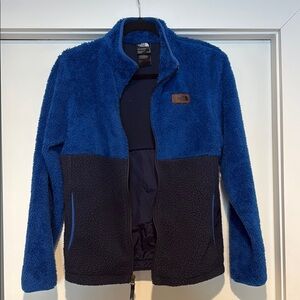 The North Face Royal Blue and Navy Sherpa Jacket Zip Up